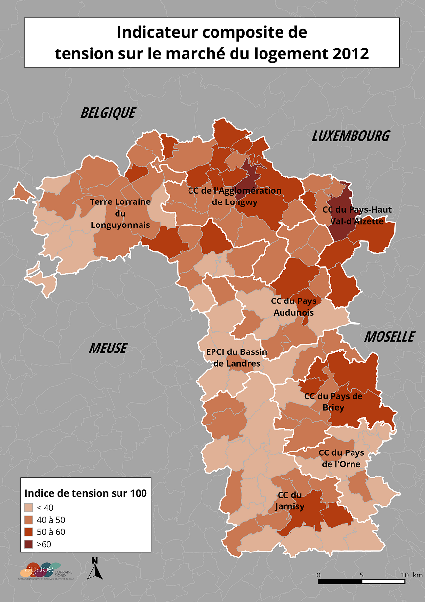 Tension marché du logement Lorraine Nord