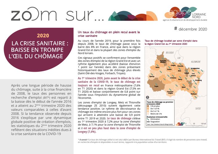 [Publication] Zoom sur... 2020 | La crise sanitaire : baisse en trompe l'oeil du chômage
