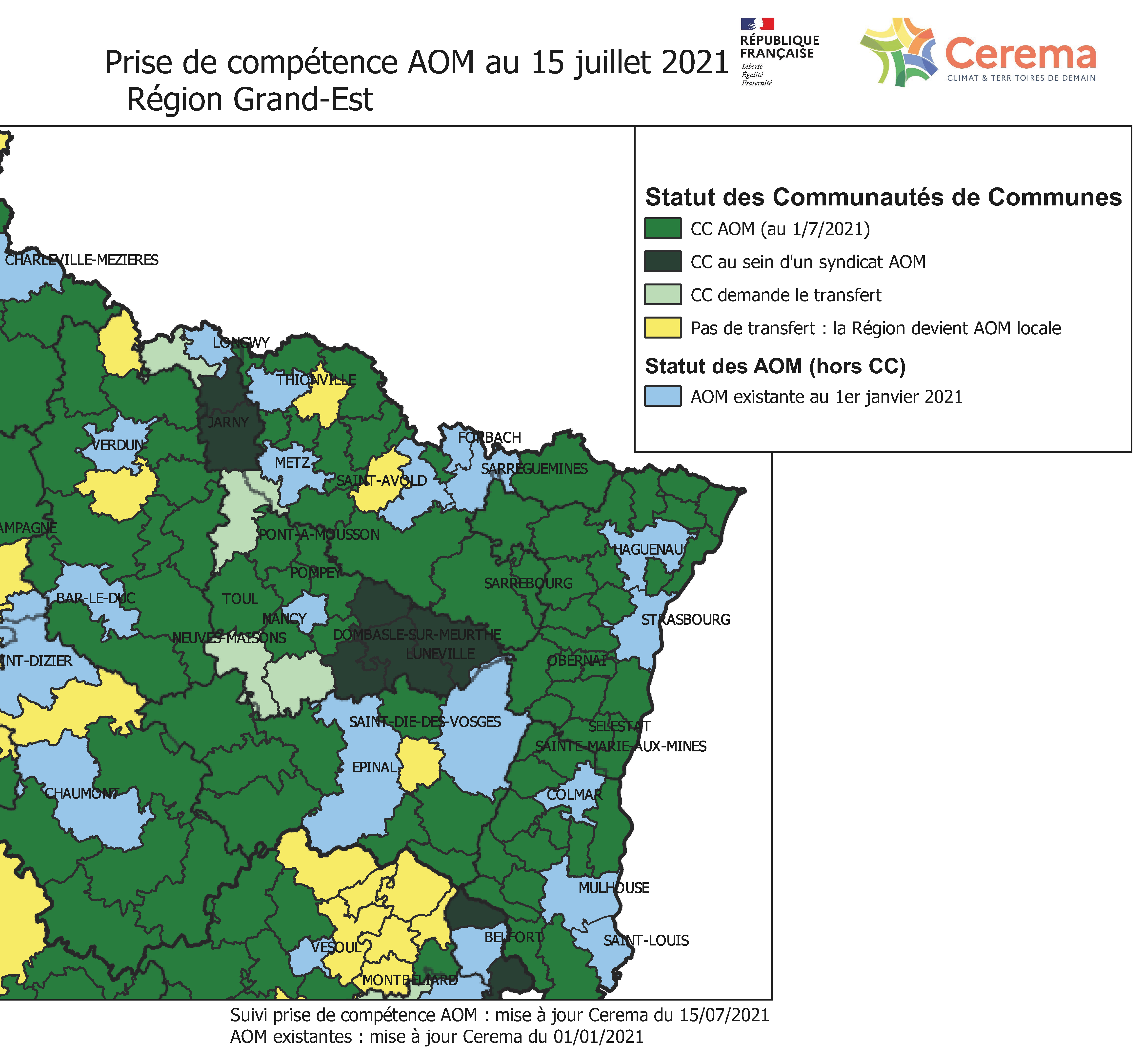 La Région Grand Est définit ses bassins de mobilité